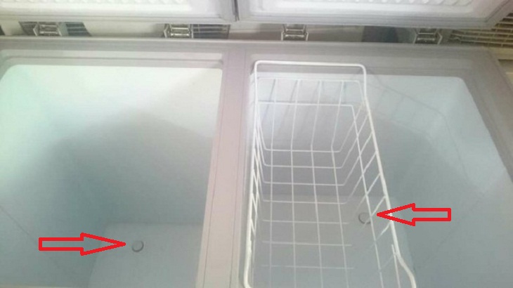 Tủ Đông Sanaky Có Lỗ thoát nước bị hở hoặc bị nghẽn